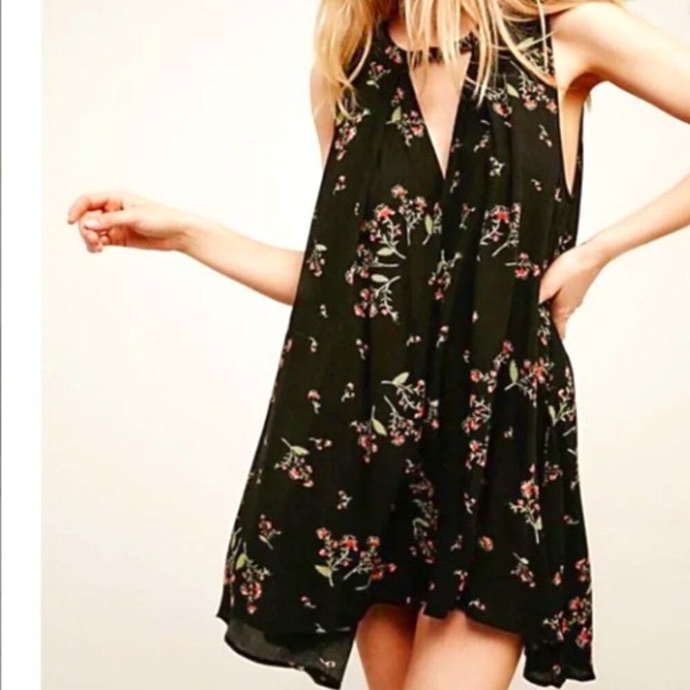 NWOT - Free People Black Mini Sundress